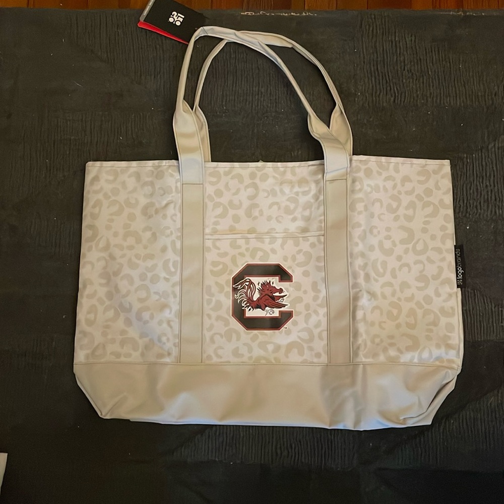Logo brands South Carolina Gamecocks (USC) Leopard Pattern Tote. NWT!!